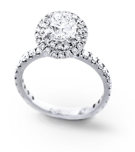 Anna Solitaire Engagement Ring with Hidden Petals & Wrapped Halo – Lucce
